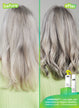 Before and after using k18 professional leave in hair mask and professional hair mist.